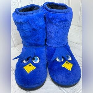 The Original Muk Luks Zoo Friends Blue Bird Boots Faux Fur Toddler Shoes Size 9